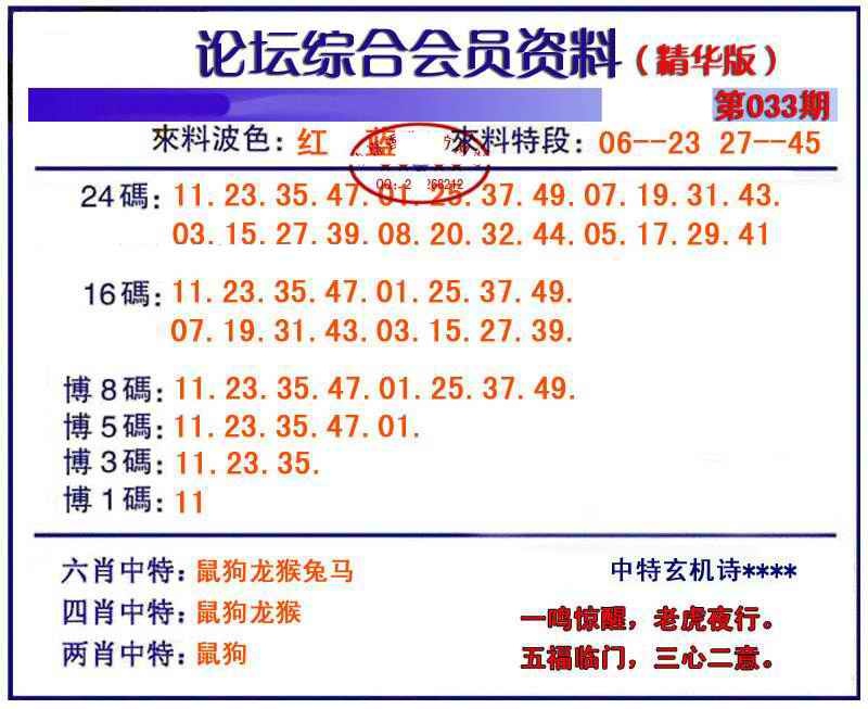 033期综合会员资料[图]
